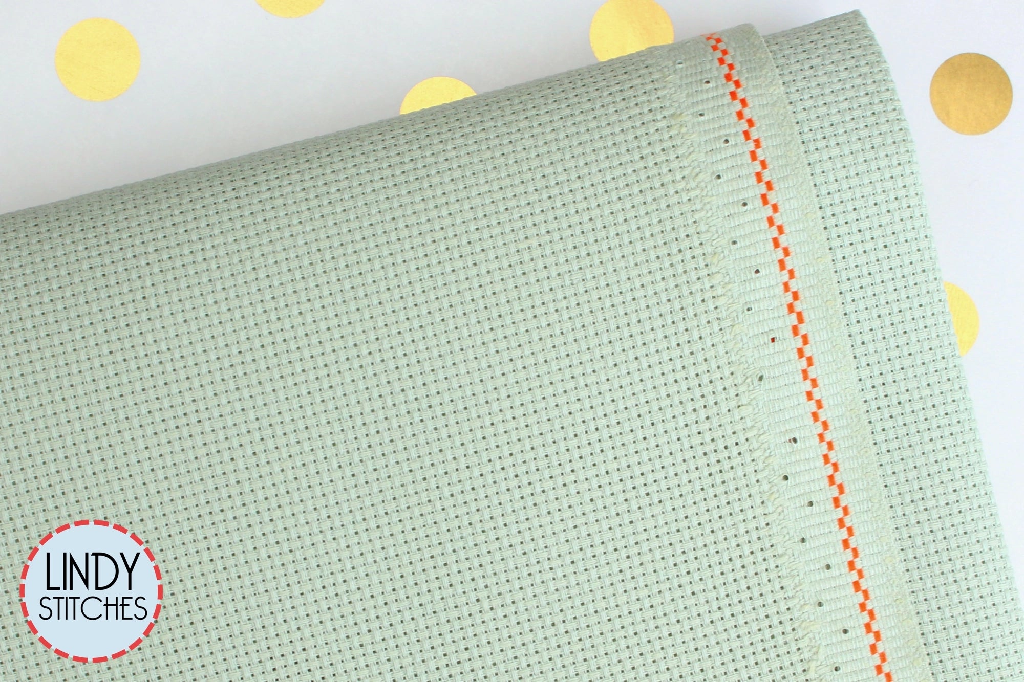 14 count Celadon Aida by Zweigart Green Cross Stitch Fabric