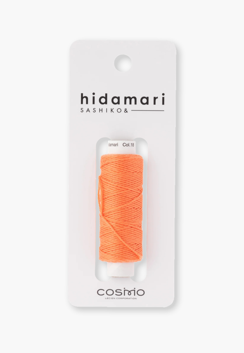 COSMO Hidamari Sashiko Thread 88 – Color 18 Cantaloupe– 100% Solid Cotton