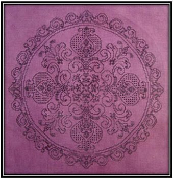 --Pomegranate Lace in Blackwork - Cross Stitch Chart