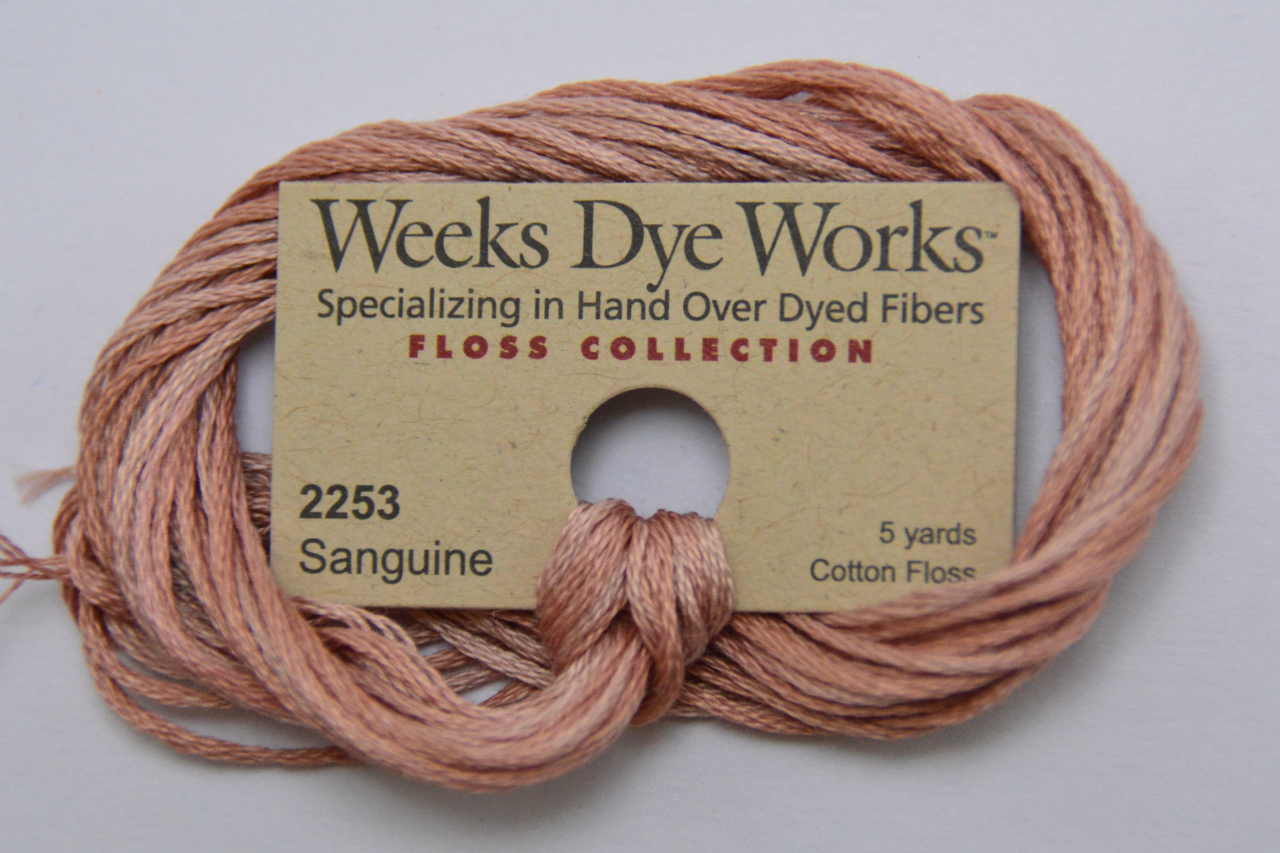Sanguine 2253 Weeks Dye Works 6-Strand Hand-Dyed Embroidery Floss