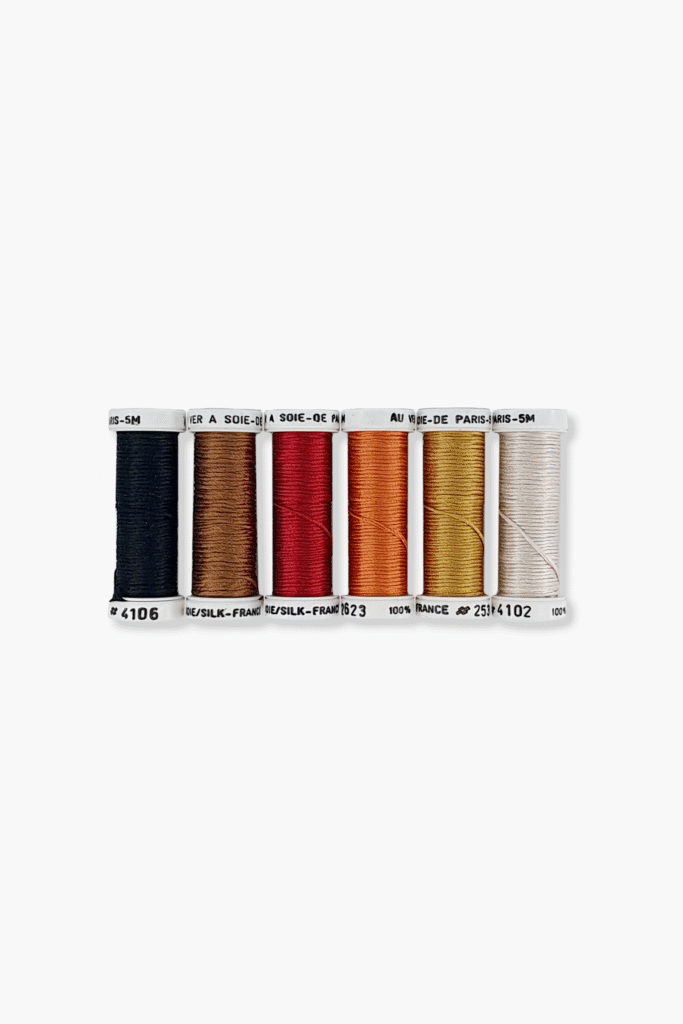 Au Ver à Soie Soie de Paris “Automne” – Pack of 6 Spools (5m each) – 100% Silk