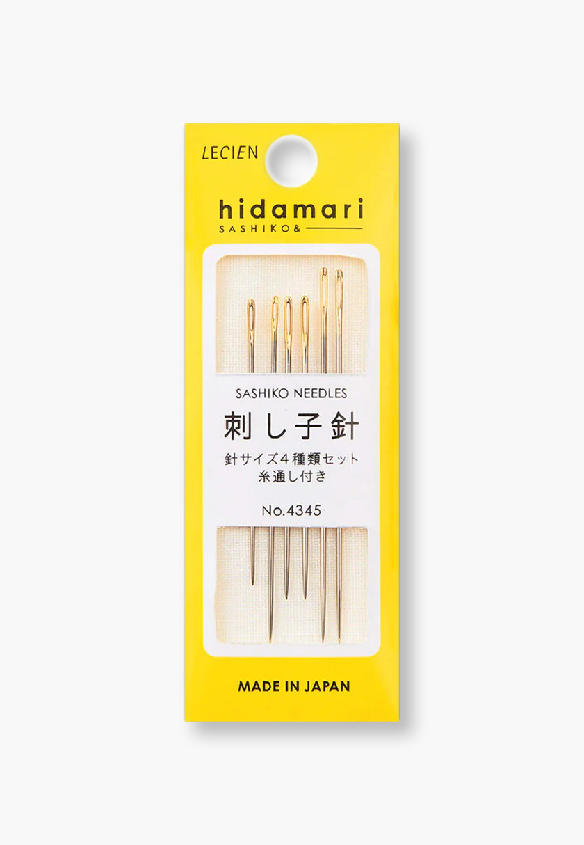 Aghi Lecien Hidamari Sashiko – Set assortito di 6 + infila ago