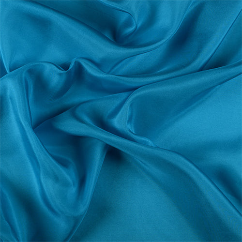 Runway Silks Turquoise Silk Habotai Fabric - Reorderable