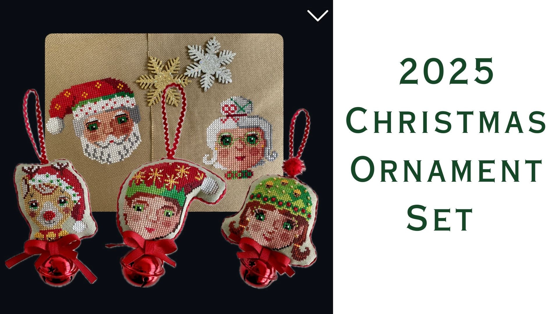 2025 Christmas Ornament Set Cross Stitch Pattern by December Stitches