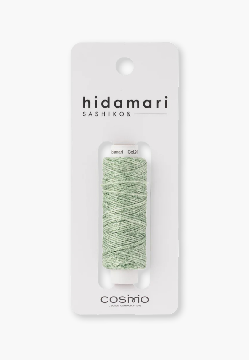COSMO Hidamari Sashiko Thread 89 – Color 202 Mojito Green – 100% Cotton