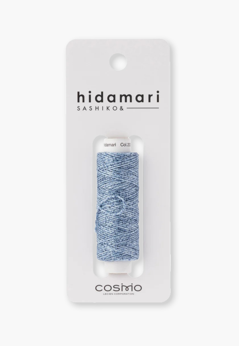 COSMO Hidamari Sashiko Garn 89 – Farbe 203 Denim Blau – 100% Baumwolle