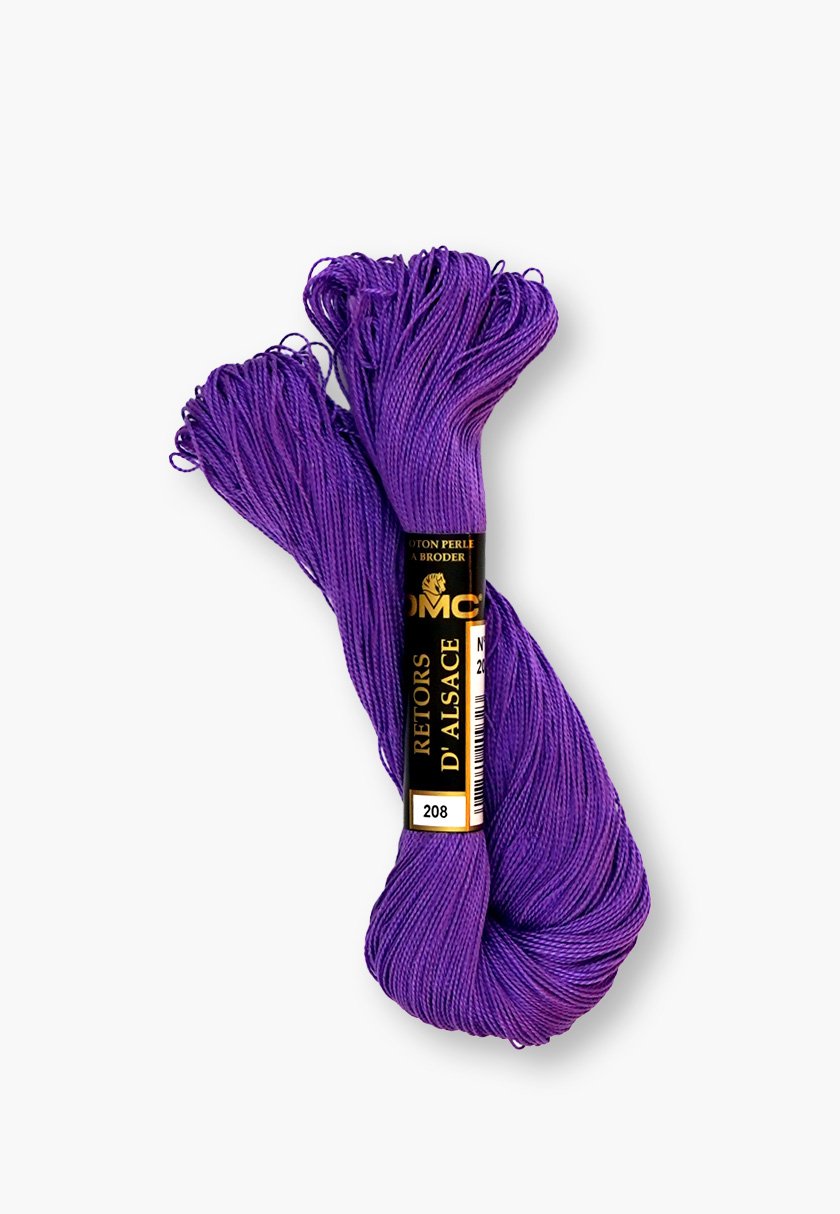 DMC Retors d’Alsace No. 8 – Couleur 208 – 100% coton – Fil de 20 g en écheveau