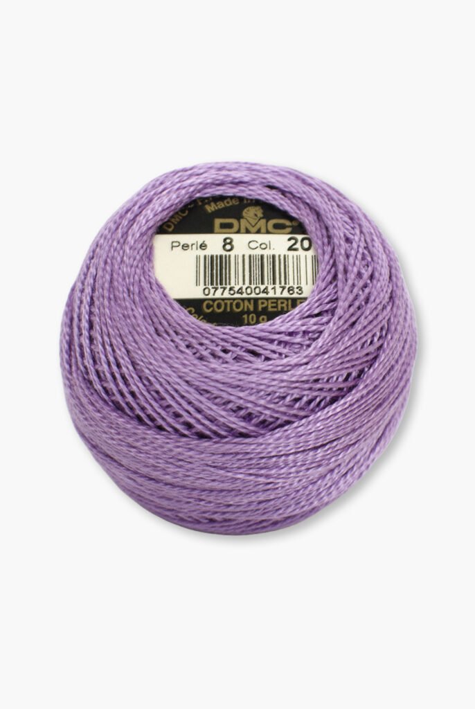 DMC Perlé No. 8 – Color 209 – 100% Cotton – 10 g Thread Ball