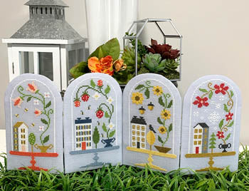 Seasonal Bell Jars Cross Stitch Pattern
