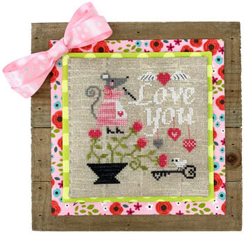 Mouse's Love Letter Cross Stitch Pattern