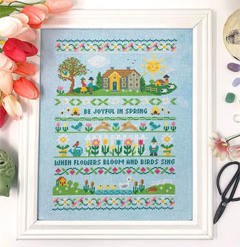 Spring Band Sampler Cross Stitch Pattern