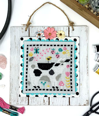 Strawberry Cow Cross Stitch Pattern