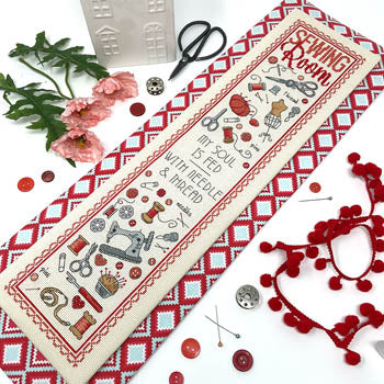 Sewing Room Bell Pull Cross Stitch Pattern