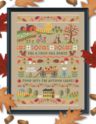 Autumn Band Sampler Cross Stitch Pattern by Tiny Modernist