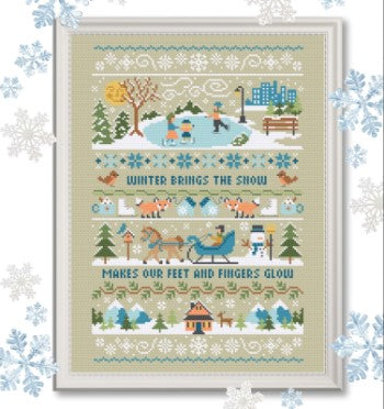 Winter Band Sampler Cross Stitch Pattern by Tiny Modernist