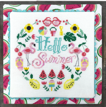 Summer Wreath Cross Stitch Pattern