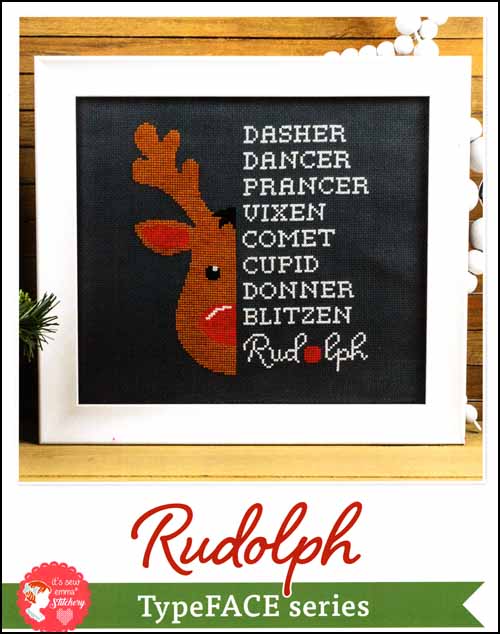 Typeface Series: Rudolph #ISE-468 - Cross Stitch Chart