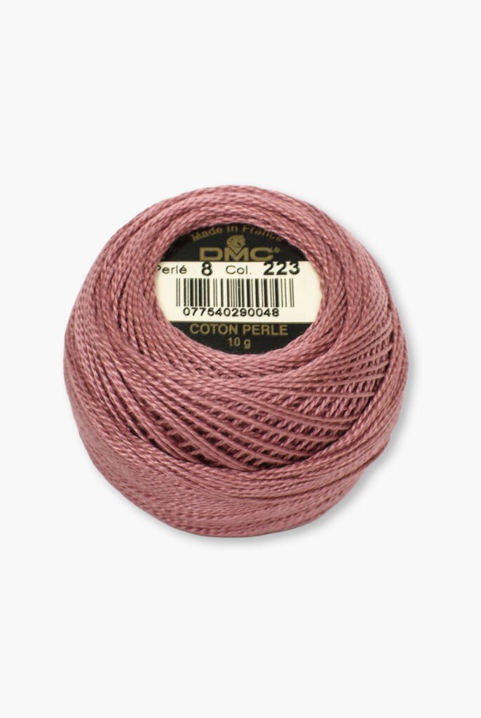 DMC Perlé No. 8 – Colore 223 – 100% Cotone – Gomitolo da 10 g