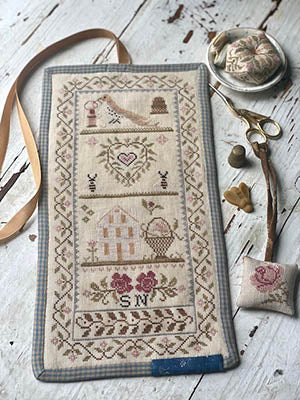 Stacy Nash Bees & Birds Sewing Roll- Biscornu & Scissor Fob