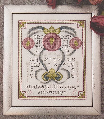 Art Nouveau Rose - Cross Stitch Chart