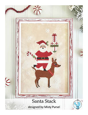 Santa Stack Cross Stitch Pattern by Luminous Fiber Arts