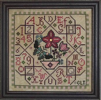 Sampler Tile - Pink No. 124 - Cross Stitch Chart