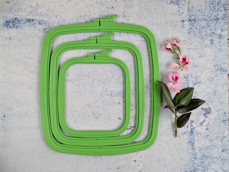 Nurge Green Plastic Square Hoop No. 2 - 5.7"x6.5"