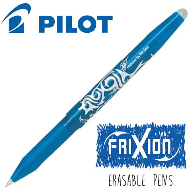 Frixion Heat Erase Pen 0.7mm Point (Iron-off) Light Blue