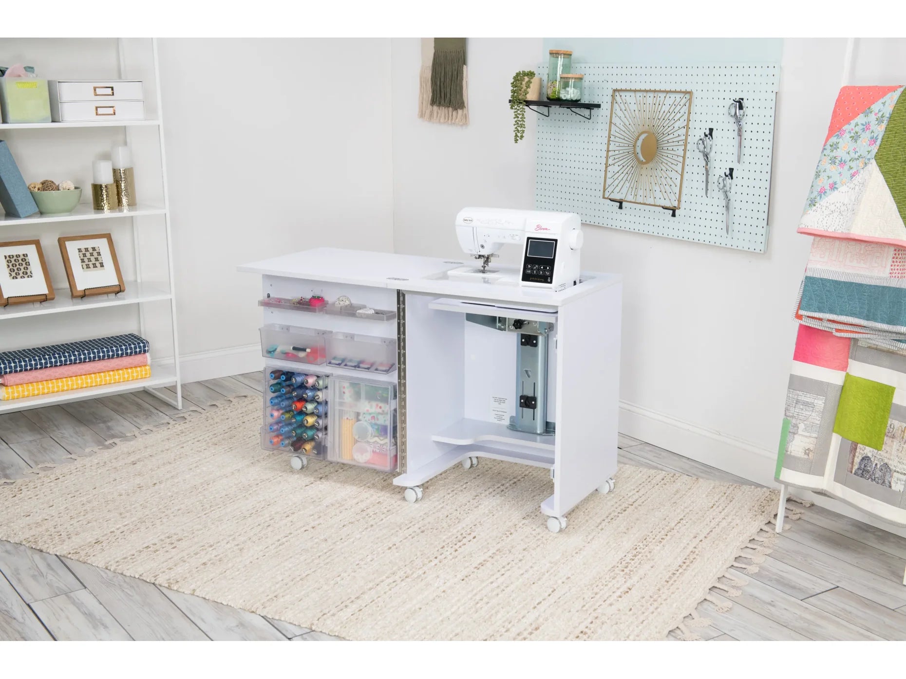 Koala Compact Sewing Cabinet in White