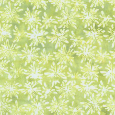 Chartreuse Blooms Batik
