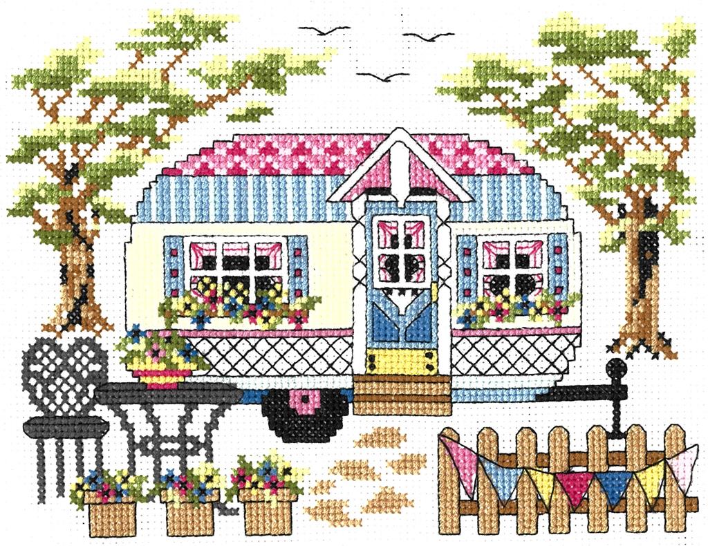 --Spring Camper MS404K (14 Count) - Cross Stitch Kit 7.7"x5.8"