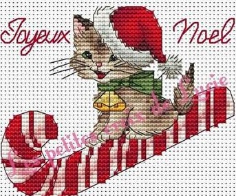 --Vintage Collection (Christmas Cat) - Cross Stitch Chart