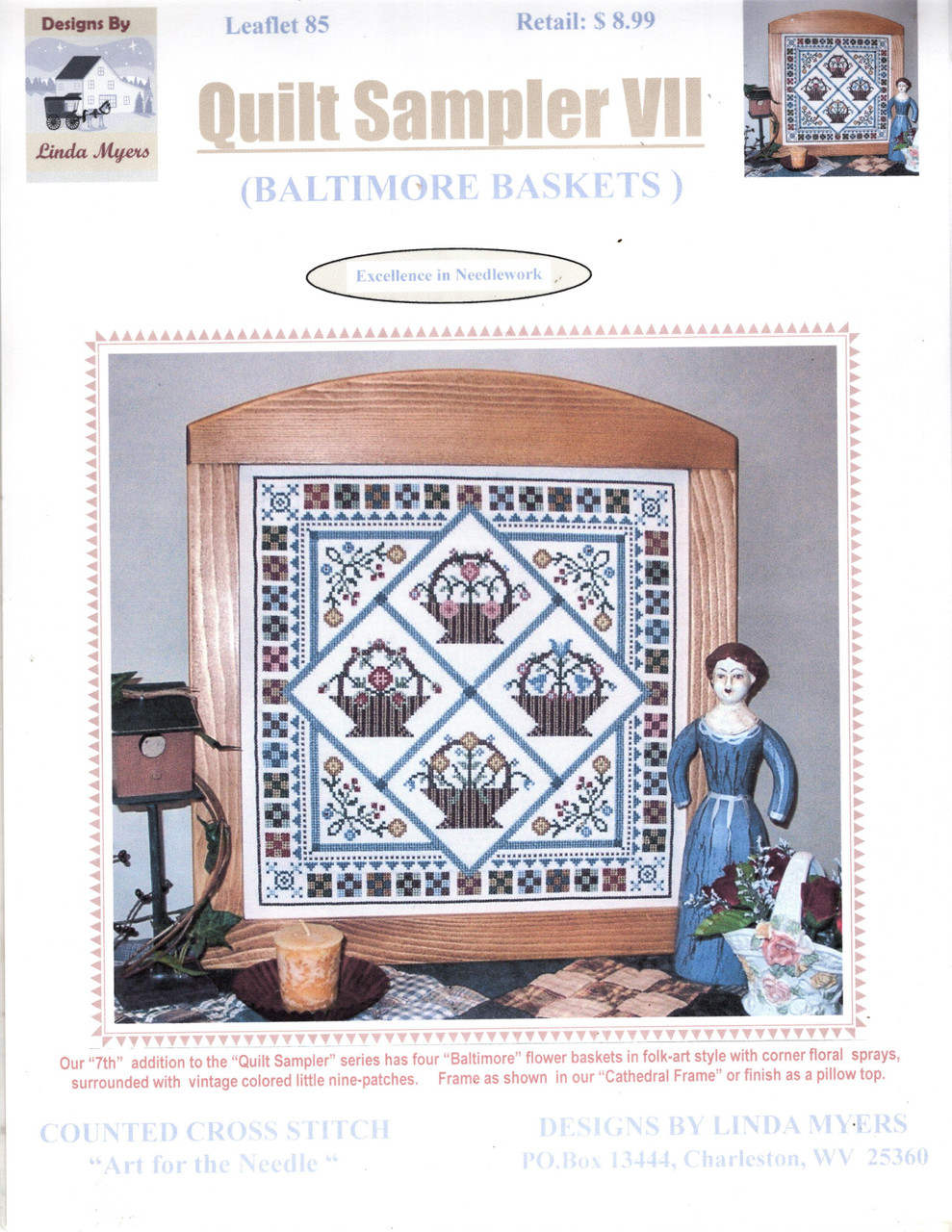 --Quilt Sampler VII (Baltimore Baskets) - Cross Stitch Chart
