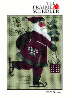 2026 Schooler Santa - Cross Stitch Chart