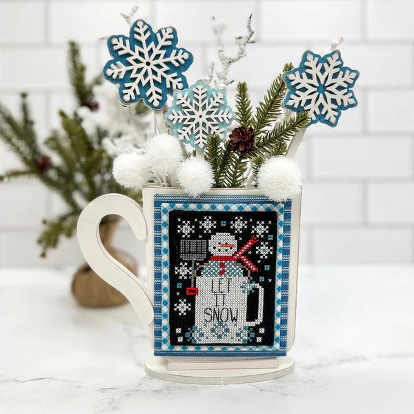 Mug Cross Stitch Display – Unfinished Wood