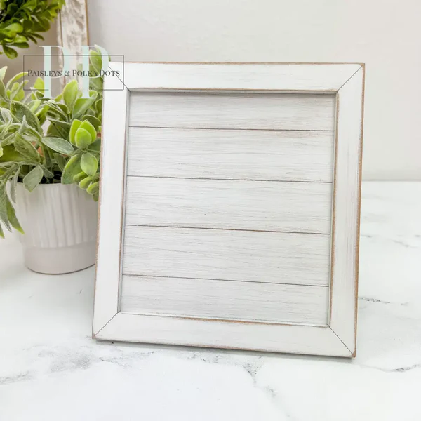 Spring Comes Again Shiplap Frame Cross Stitch Display – Unfinished Wood