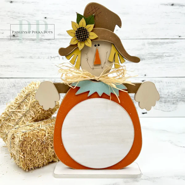 Scarecrow Cross Stitch Display – Unfinished Wood