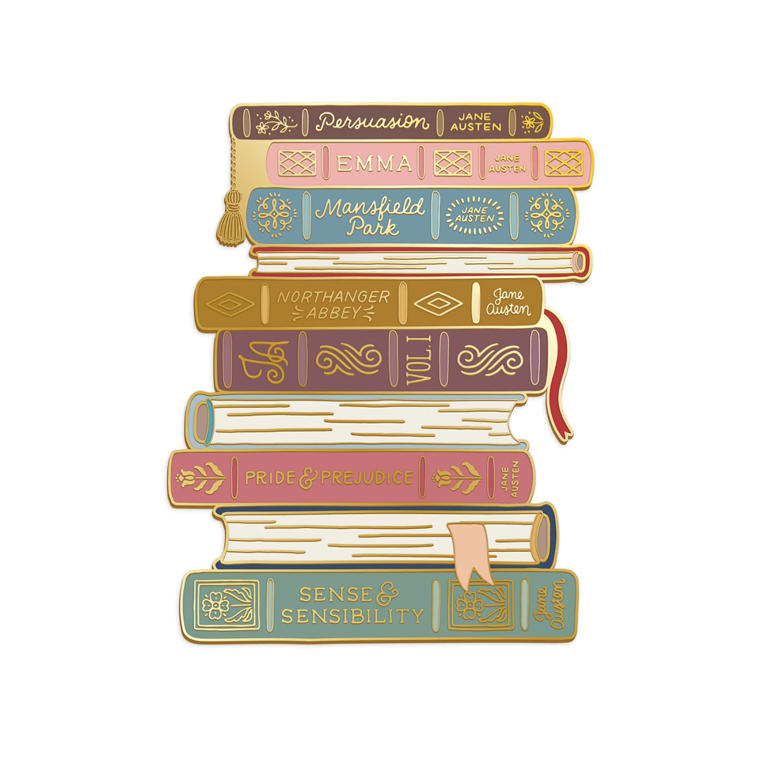 Jane Austen Stacked Books Needle Minder #ST-42314