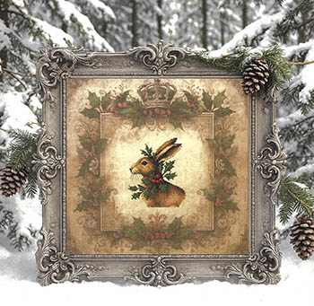 Yule Hare - Cross Stitch Chart