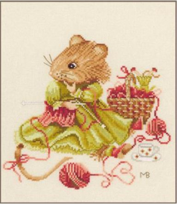 Vera Stitching Away PN-8034 (27 Count)- Cross Stitch Kit 9.2" x 10.8"