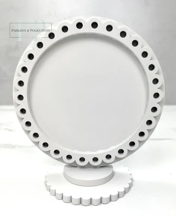 Round Dot Frame Display – Unfinished Wood