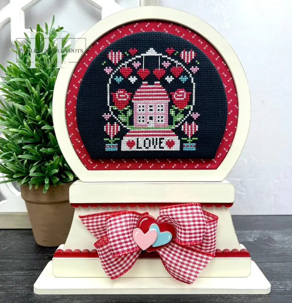 Snow Globe Cross Stitch Display – Unfinished Wood