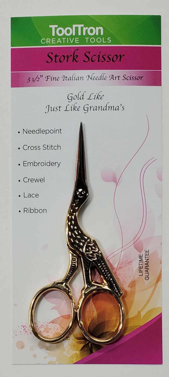 Tool Tron Stork Scissors 3-1/2" Gold