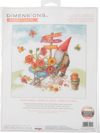 Garden Gnome (14 Count)10"x10" - Cross Stitch Kit