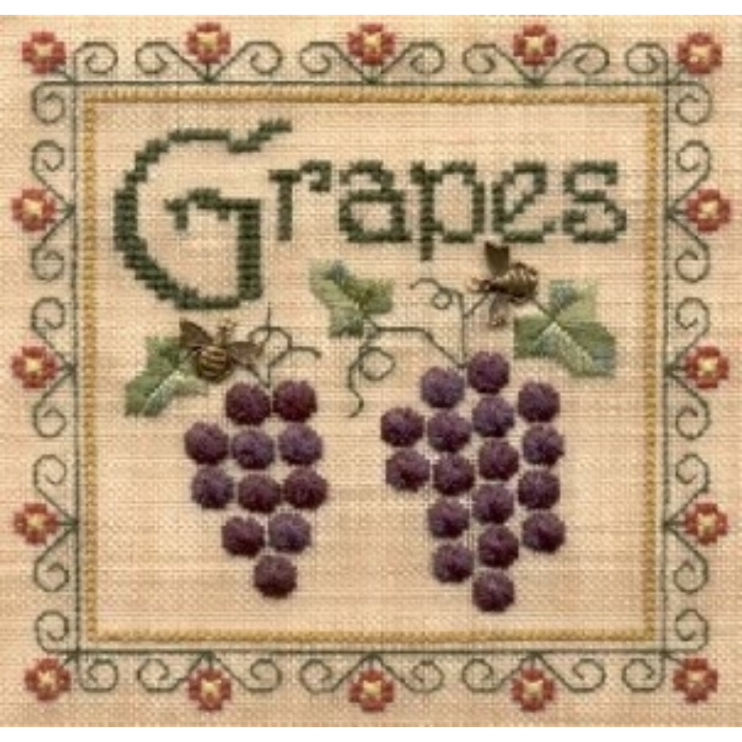 --Grapes (3.75" x 3.75") - Embroidery Kit