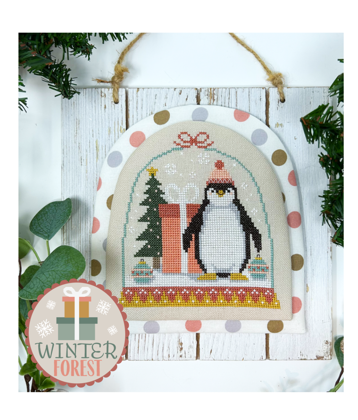 Winter Forest Snowglobes: Penguin Part 1 of 6 - Cross Stitch Chart