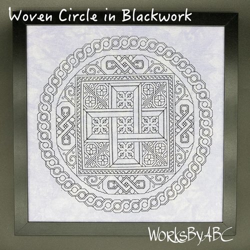 Woven Circle in Blackwork - Cross Stitch Chart