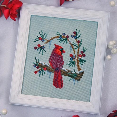 Winter's Cardinal - Cross Stitch Chart