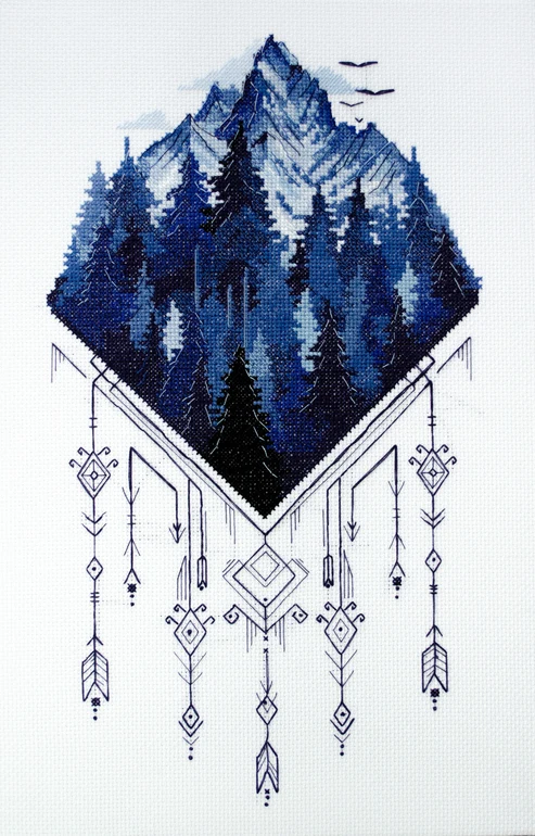 Silver Land (14 Count)7.75" x 13.75" - Cross Stitch Kit