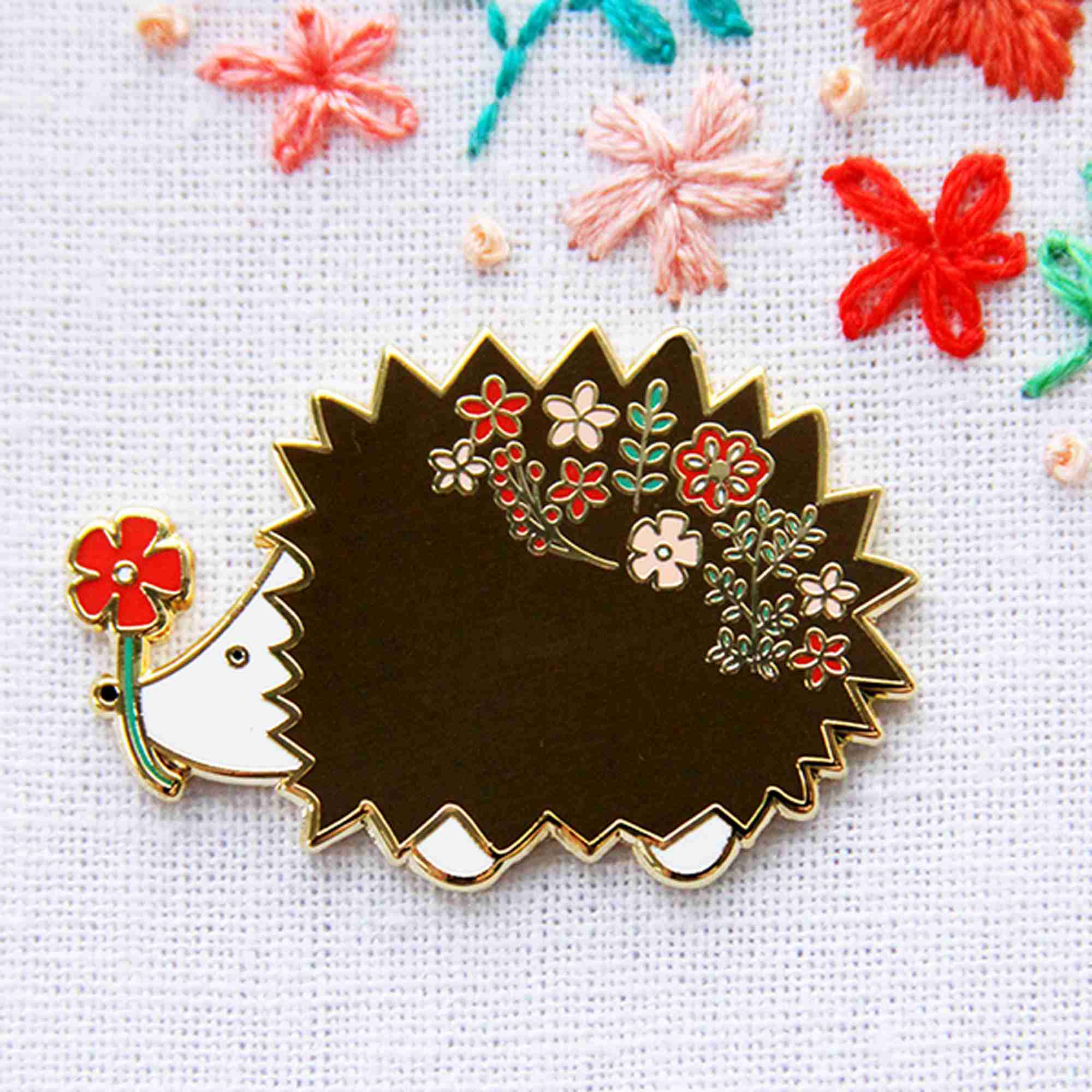 Floral Hedgehog Magnetic Needle Minder